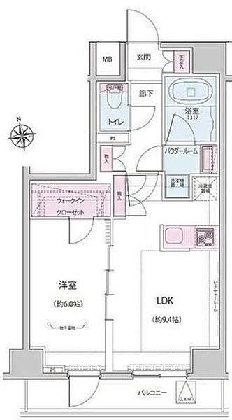 東京都新宿区西五軒町(賃貸マンション1LDK・8階・40.06㎡)の写真 その2