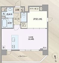 東京都台東区台東２丁目（賃貸マンション1LDK・9階・45.97㎡） その2