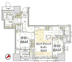 東京都千代田区内神田１丁目（賃貸マンション2LDK・5階・59.43㎡） その2