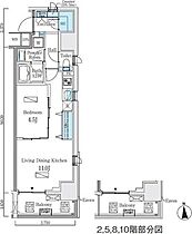 東京都台東区松が谷２丁目（賃貸マンション1LDK・5階・40.16㎡） その2