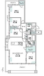 グリーンサラウンドシティ五番街P棟 4LDKの間取り