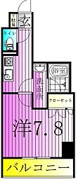 OPENBLOOM綾瀬 1Kの間取図画像