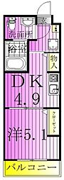 GRANPASEO舎人 1DKの間取図画像
