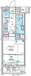 GENOVIA竹ノ塚 1DKの間取図画像