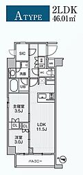 Alivis綾瀬 2LDKの間取図画像