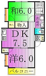 パティオハイツA 2階/-