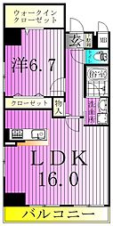 ケイヴィラージュ 1LDKの間取図画像