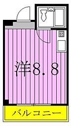 シティアイ五反野 ワンルームの間取図画像