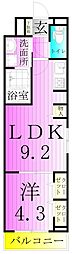リッシュ メゾン 1LDKの間取図画像