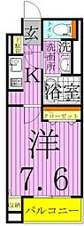 リュー・セレノ 1Kの間取図画像