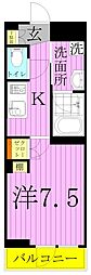 ジュイールパルフェ西新井 1Kの間取図画像