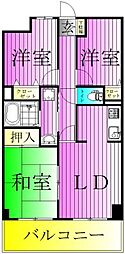 リレント谷塚 3DKの間取図画像