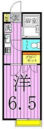 セ・パラン210A 1Kの間取図画像