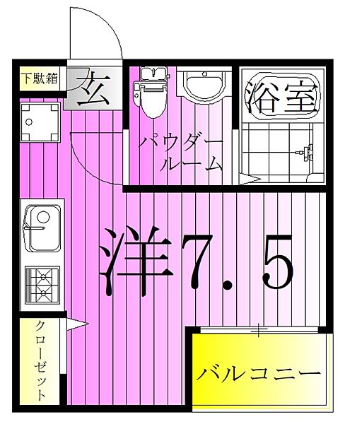 ランジュ 303｜東京都足立区佐野２丁目(賃貸アパート1R・3階・20.33㎡)の写真 その2