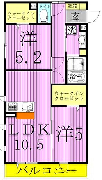 El　Cherito（エルシェリート） 207｜東京都足立区西加平１丁目(賃貸アパート2LDK・2階・50.75㎡)の写真 その2