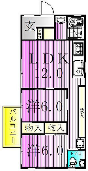 サンクレール 501｜東京都足立区千住河原町(賃貸マンション2LDK・5階・57.78㎡)の写真 その2