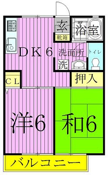 サニーガーデン 201｜東京都足立区神明３丁目(賃貸アパート2DK・2階・40.07㎡)の写真 その2
