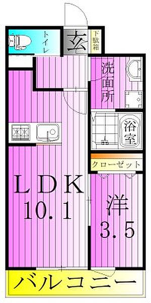 リーブルファイン谷在家 302｜東京都足立区加賀２丁目(賃貸アパート1LDK・3階・33.97㎡)の写真 その2