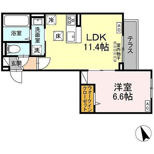 アリエム 102｜東京都足立区六月２丁目(賃貸アパート1LDK・1階・40.94㎡)の写真 その2