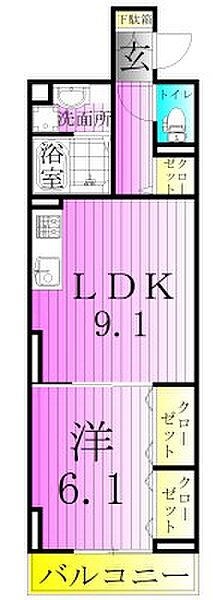 レクシア西保木間 107｜東京都足立区西保木間１丁目(賃貸アパート1LDK・1階・40.25㎡)の写真 その2