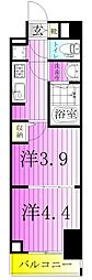 アーバンパーク綾瀬WEST 1階2Kの間取り