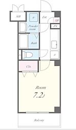 ディアコート東尾久 2階1Kの間取り