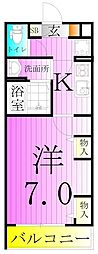 （仮称）リブリ・足立区西新井 2階1Kの間取り