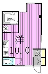 パール仲町マンション ワンルームの間取図画像