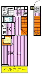 ラッテ 1Kの間取図画像