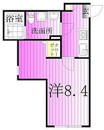 メゾンヴェルテ 1Kの間取図画像