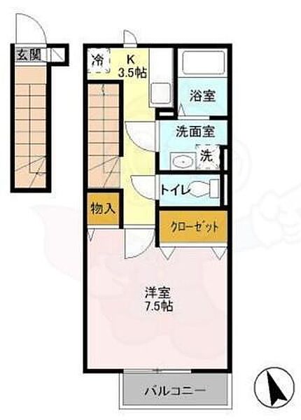 グレイス上北沢 ｜東京都世田谷区上北沢５丁目(賃貸アパート1K・2階・31.15㎡)の写真 その2