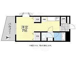 JR中央線 吉祥寺駅 バス11分 新川通り下車 徒歩3分の賃貸マンション 2階ワンルームの間取り