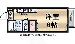 メゾン・ボヌール ワンルームの間取図画像