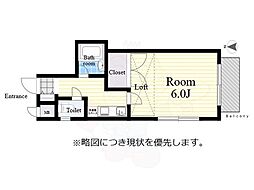 つつじヶ丘ホームズ 1Kの間取図画像
