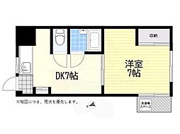 エクセル深大寺 1DKの間取図画像