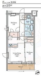 LUMINOUSつつじヶ丘 2LDKの間取図画像