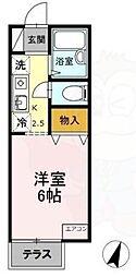 ドルフ北烏山D 1Kの間取図画像