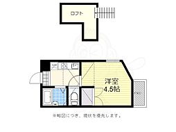 ストロベリーハイム 1Kの間取図画像