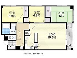 パレソレイユ上北沢 3LDKの間取図画像