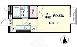 サン・デ・ミナ ワンルームの間取図画像