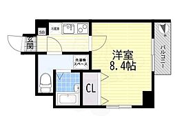 SIN-City上北沢XEBEC 1Kの間取図画像