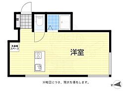 rocaso ワンルームの間取図画像