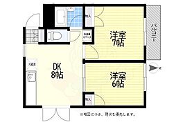 スギタレジデンス 2DKの間取図画像