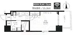 ステージファーストつつじヶ丘アジールコート 1Kの間取図画像