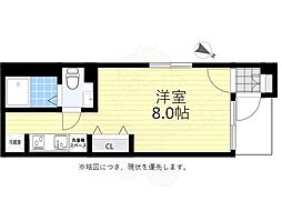 フローラ南烏山 ワンルームの間取図画像
