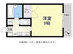 ベルコリーヌ 1Kの間取図画像
