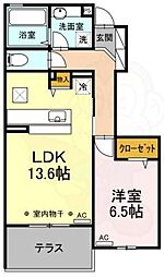 シルフィッドs 1LDKの間取図画像