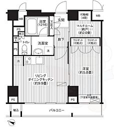モン・ヴィラージュ仙川 1SLDKの間取図画像