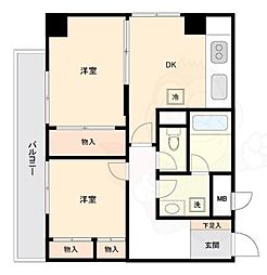 ミール千歳烏山 2DKの間取図画像