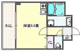 ヴィッラリエートエム 202 ｜ 大阪府大阪市西区本田１丁目5-25（賃貸マンション1R・2階・25.38㎡） その2